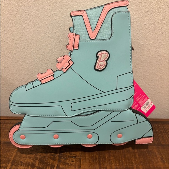 Loungefly Blue and Pink Roller Skate Bag - Picture 4 of 10